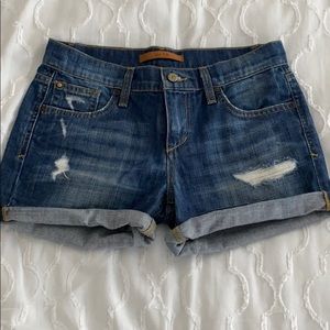 Joes Destroyed denim shorts